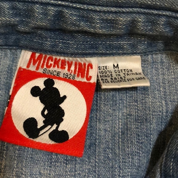 MICKEY inc blue collared jeans shirt. EUC! - Picture 3 of 6